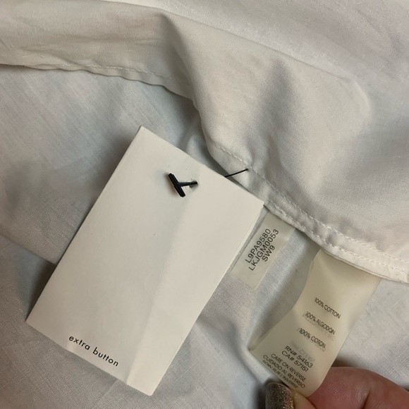 KARL LAGERFELD PARIS Embellished with pearls - white shirt Size S - Picture 4 of 4